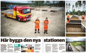 Artikel i tidningen Mitt Dalarna om den nya räddningsstationen mellan Falun och Borlänge.