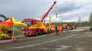 Bärgningsbilar på mässan Trucks in Dalarna.
