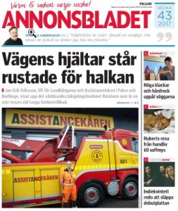 Skärmklipp Annonsbladet Falun 2017